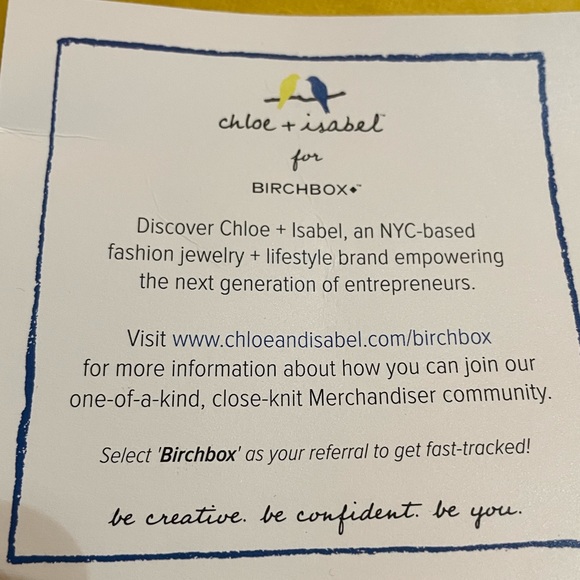 Chloe + Isabel for Birchbox turquoise-colored stone and rhinestone necklace NWT - Picture 6 of 7